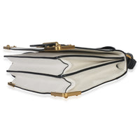 Prada White Black City Calf Saffiano Cahier Bag Handbag box