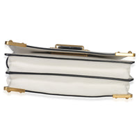 Prada White Black City Calf Saffiano Cahier Bag Handbag stamp
