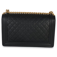 Chanel Black Quilted New Medium Boy Bag Handbag bv