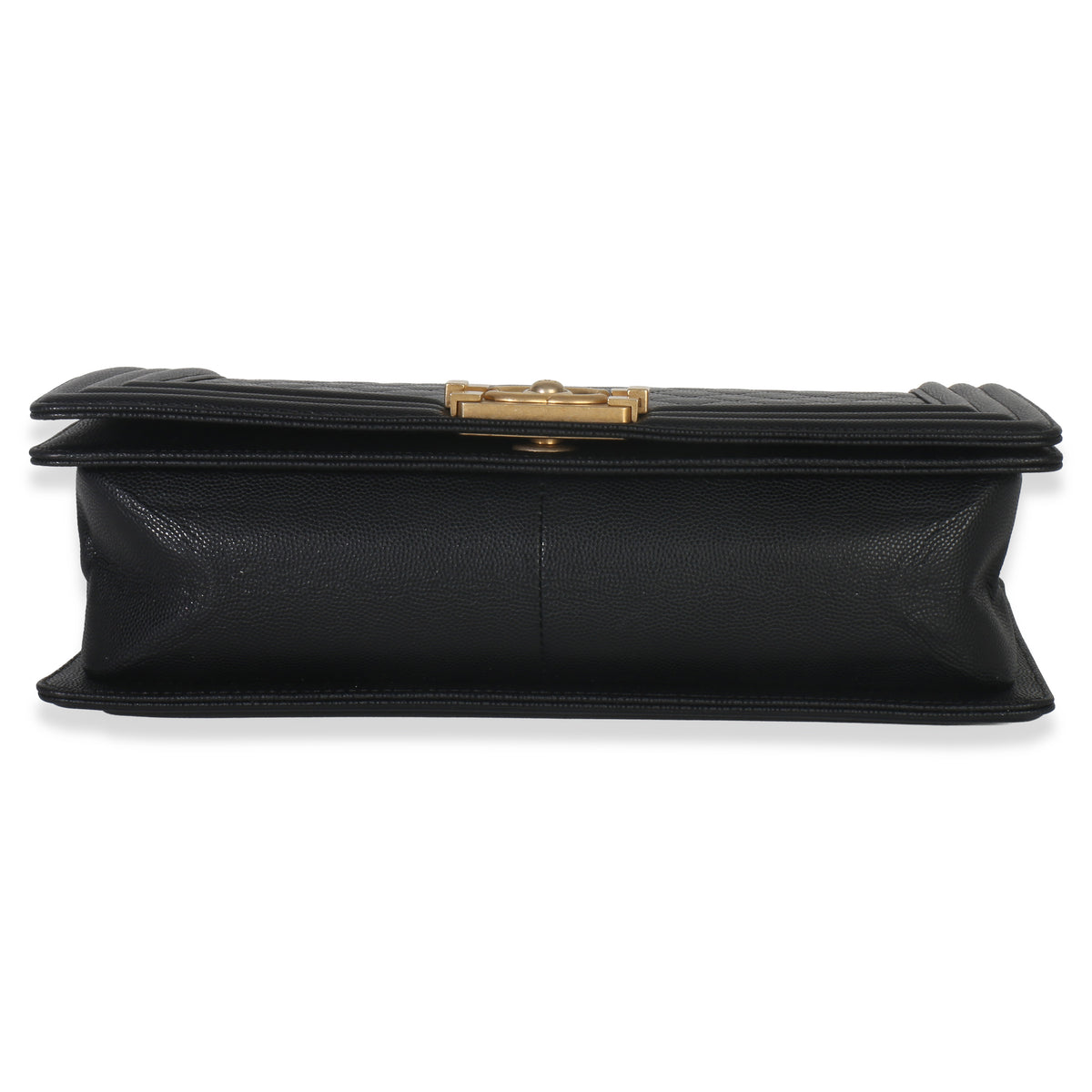 Chanel Black Quilted New Medium Boy Bag Handbag stamp