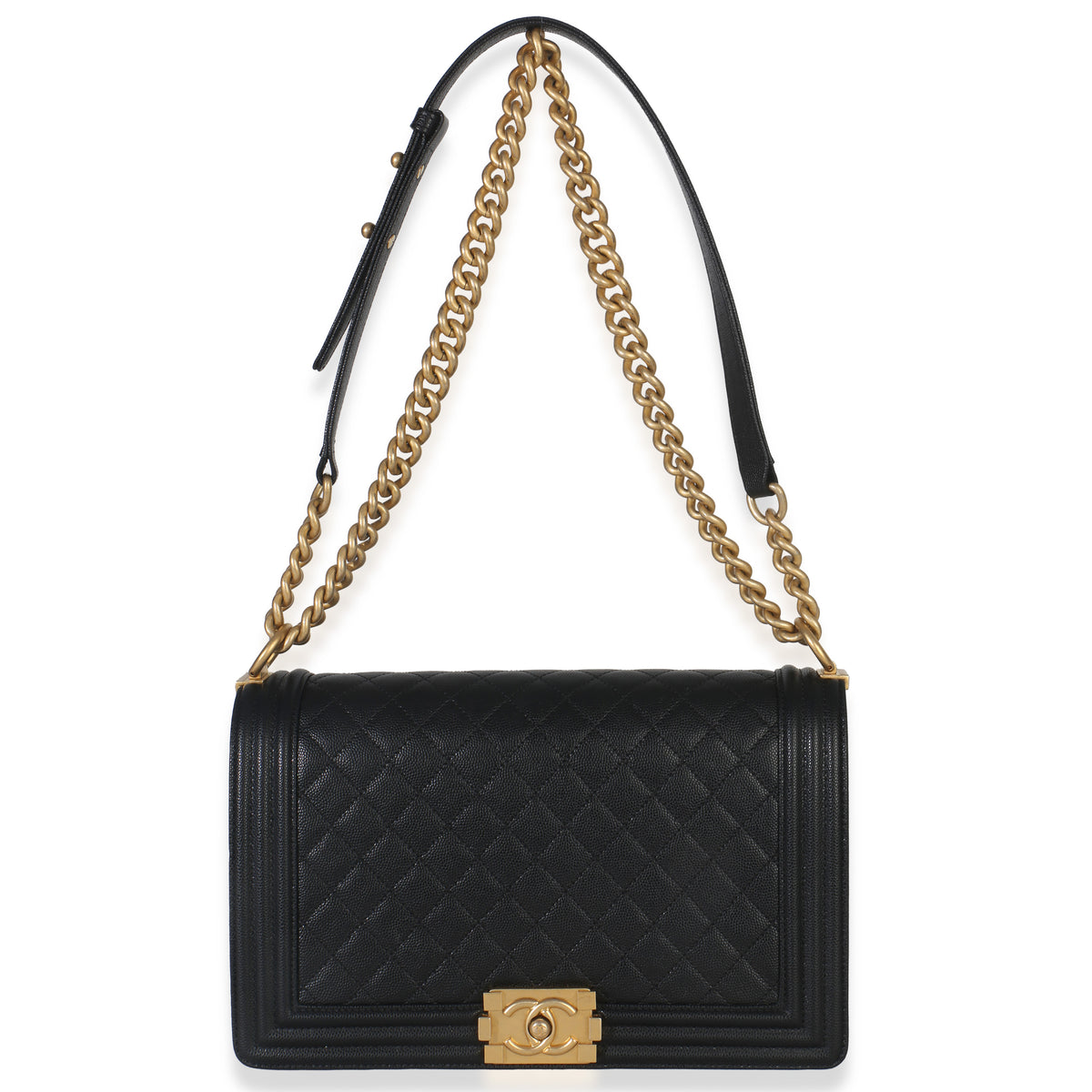 Chanel Black Quilted New Medium Boy Handbag Handbag av
