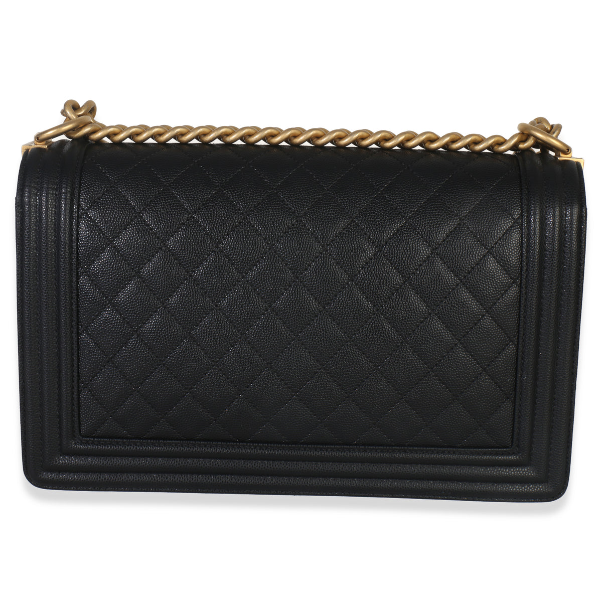 Chanel Black Quilted New Medium Boy Handbag Handbag bv