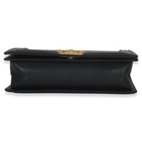 Chanel Black Quilted New Medium Boy Handbag Handbag stamp