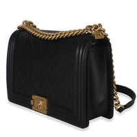 Chanel Black Quilted New Medium Boy Handbag Handbag sv