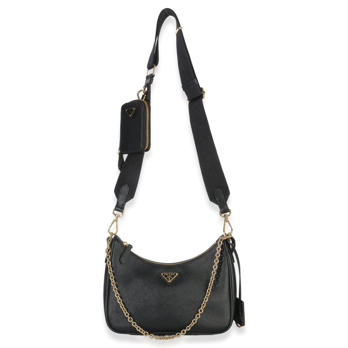 Prada Black Saffiano Lux Re Edition 2005 Shoulder Bag Handbag ad2