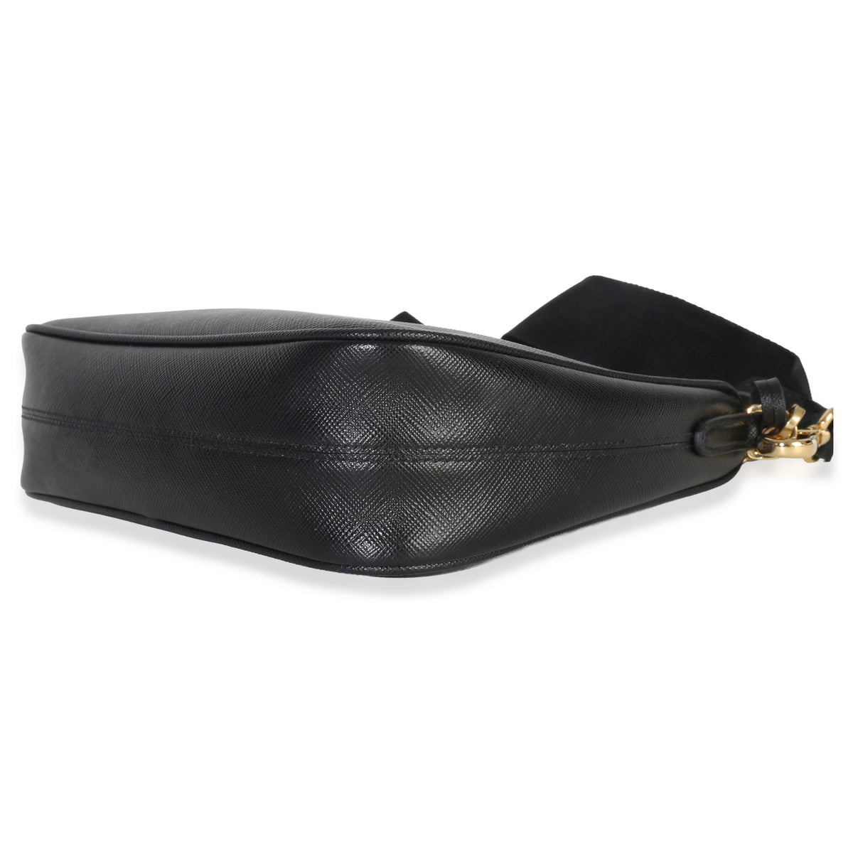 Prada Black Saffiano Lux Re Edition 2005 Shoulder Bag Handbag clasp
