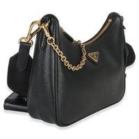 Prada Black Saffiano Lux Re Edition 2005 Shoulder Bag Handbag pv