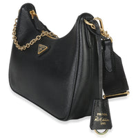 Prada Black Saffiano Lux Re Edition 2005 Shoulder Bag Handbag sv