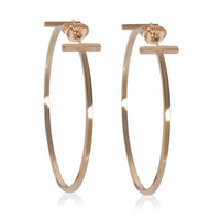 Tiffany & Co. Rose Gold  Extra Large Tiffany T Wire Hoop Earrings fv