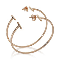 Tiffany & Co. Rose Gold  Extra Large Tiffany T Wire Hoop Earrings pv