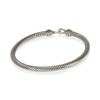 Yellow Gold & Sterling Silver  Cable Buckle Bracelet