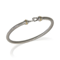 Yellow Gold & Sterling Silver  Cable Buckle Bracelet
