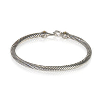 Yellow Gold & Sterling Silver  Cable Buckle Bracelet