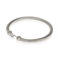 Yellow Gold & Sterling Silver  Cable Buckle Bracelet