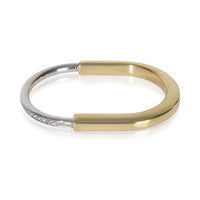 Tiffany & Co. White Gold & Yellow Gold Diamond Lock Bracelet, Size Small fv