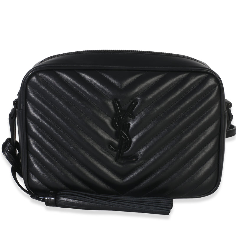Black Calfskin Matelasse Monogram Lou Camera Bag