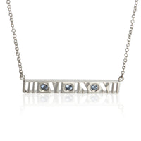 Tiffany & Co. Sterling Silver Sapphire Atlas Pendant fv