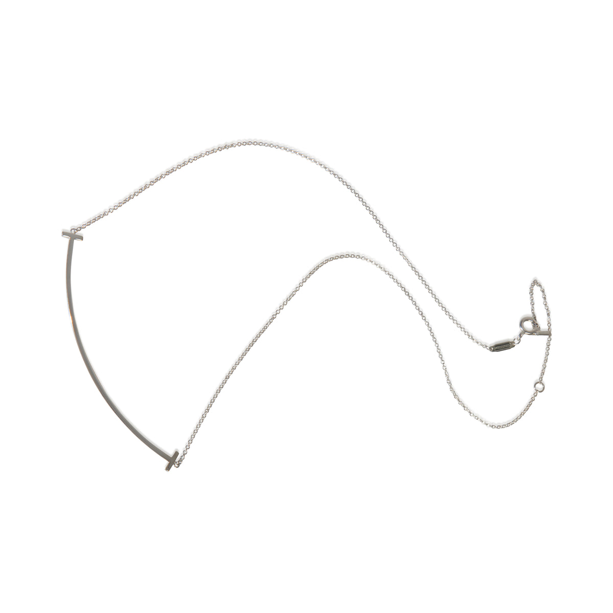 Tiffany & Co. Sterling Silver  Tiffany T Smile Necklace pv