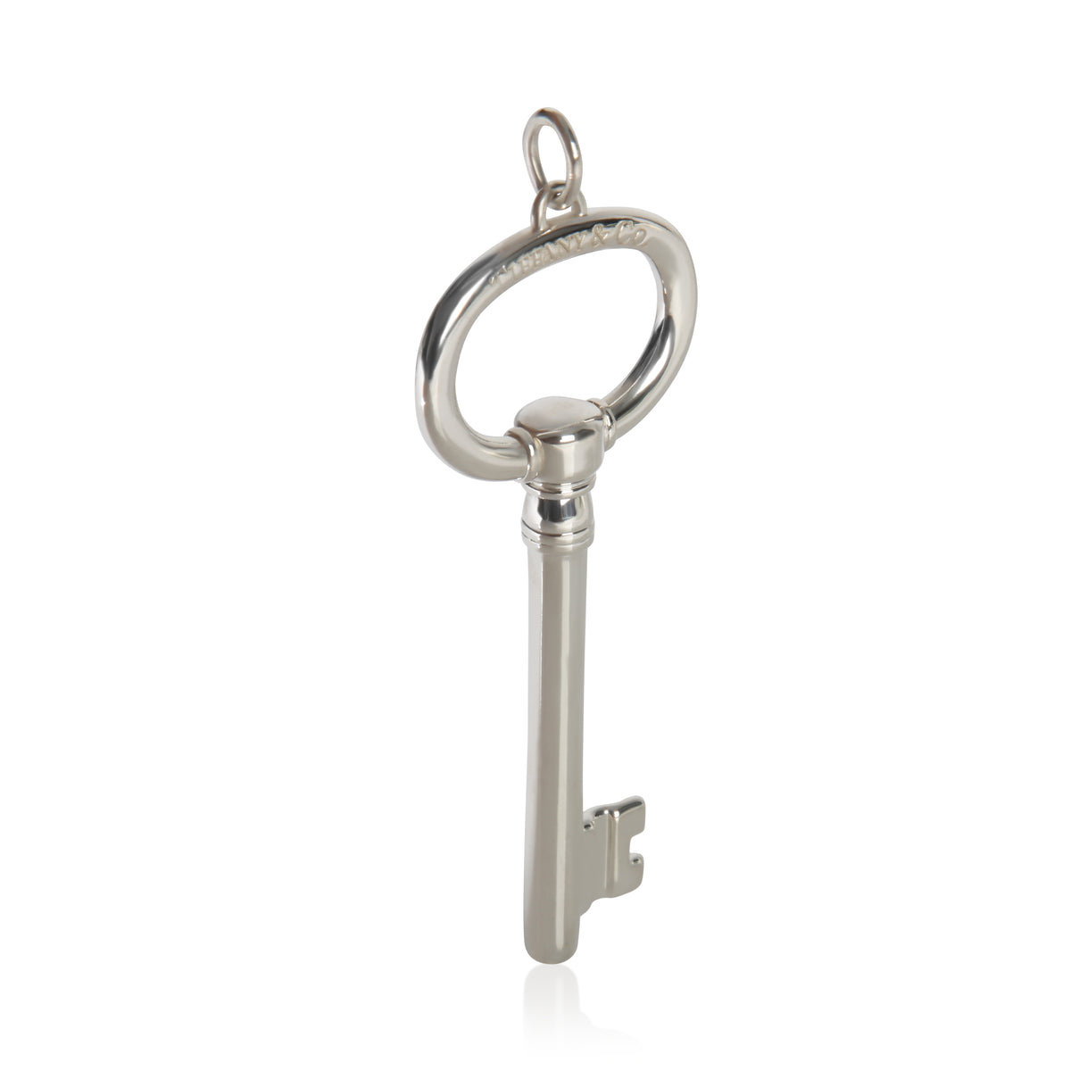 Sterling Silver  Large Oval Key Pendant