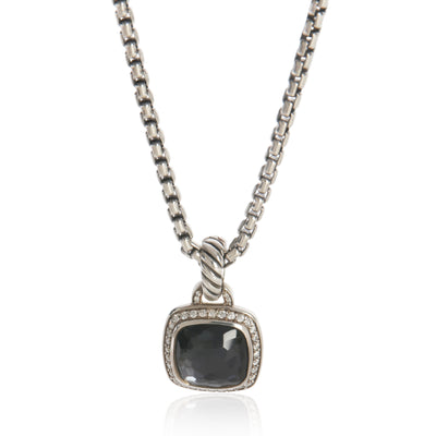 Sterling Silver Diamond & Black Orchid Albion Pendant