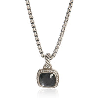 Sterling Silver Diamond & Black Orchid Albion Pendant