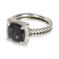 Sterling Silver Diamond Black Orchid Chatelaine Ring