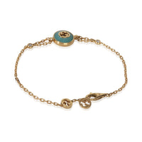 Gucci Yellow Gold Amazonite Interlocking G Bracelet pv