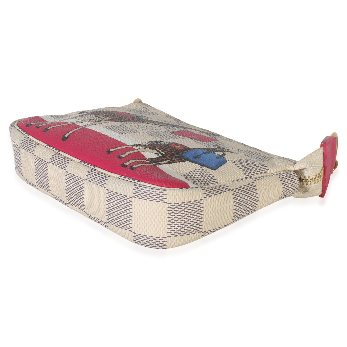 Louis Vuitton Damier Azur Canvas Giraffe Mini Pochette Accessories Handbag box
