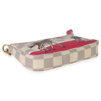 Louis Vuitton Damier Azur Canvas Giraffe Mini Pochette Accessories Handbag clasp