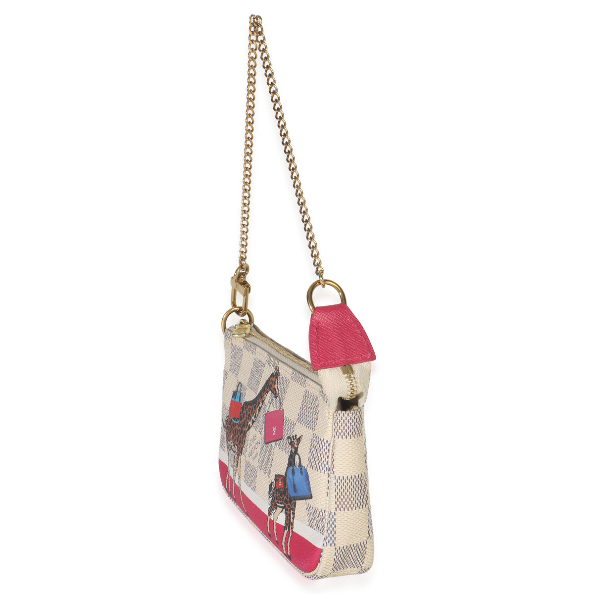 Louis Vuitton Damier Azur Canvas Giraffe Mini Pochette Accessories Handbag sv