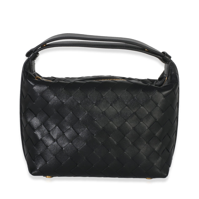 Black Nappa Calfskin Intrecciato Mini Wallace