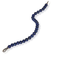 Sterling Silver Lapis Lazuli Spiritual Bead Bracelet
