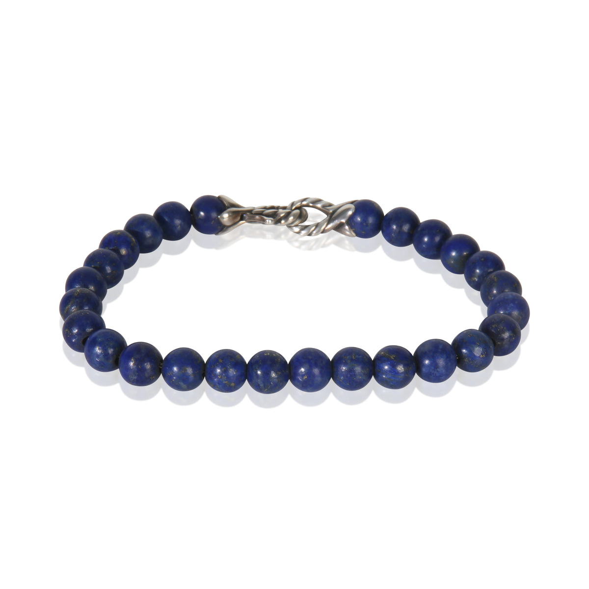 Sterling Silver Lapis Lazuli Spiritual Bead Bracelet