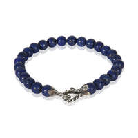 Sterling Silver Lapis Lazuli Spiritual Bead Bracelet