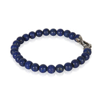 Sterling Silver Lapis Lazuli Spiritual Bead Bracelet