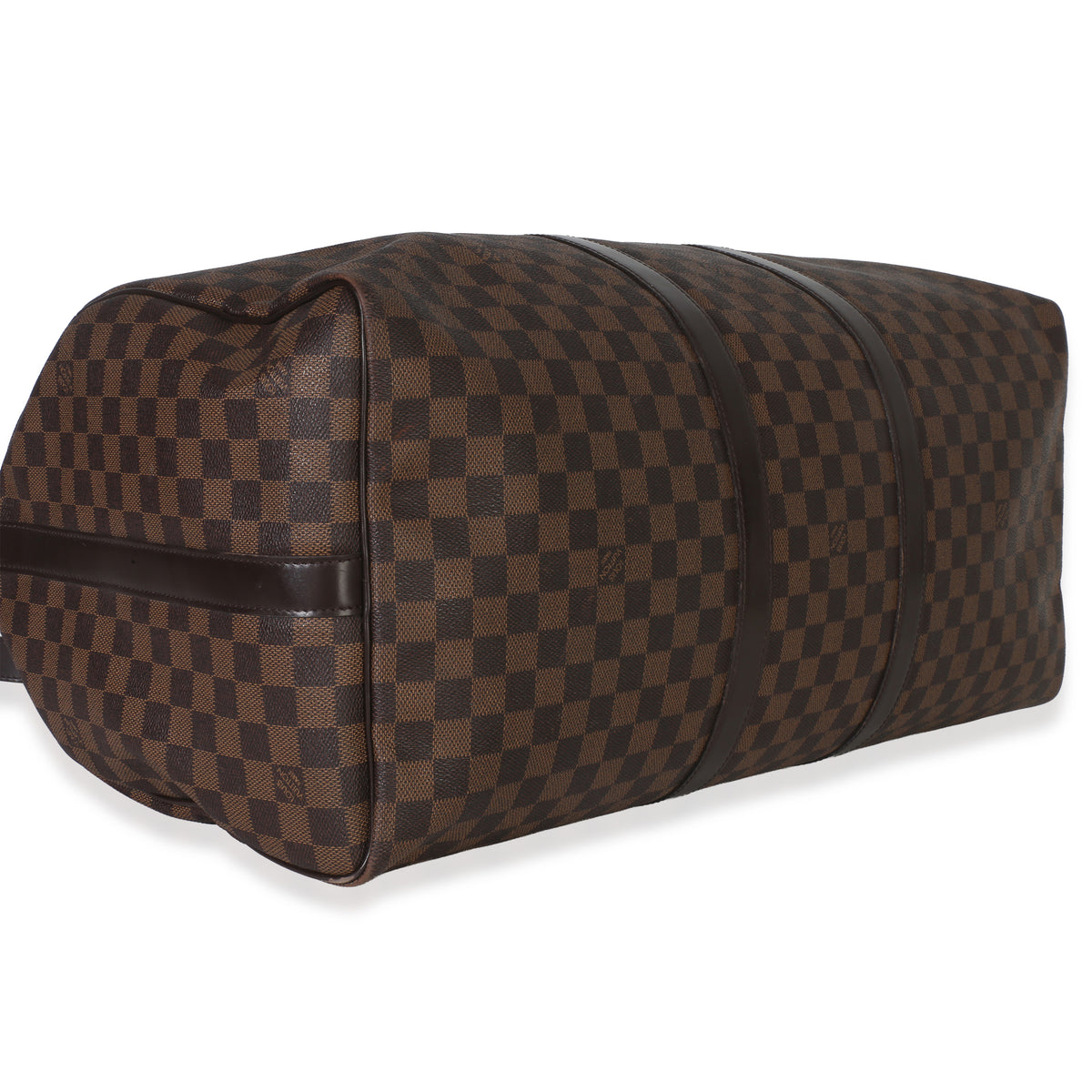 Louis Vuitton Damier Ebene Canvas Keepall Bandouliere 55 Handbag clasp