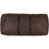 Louis Vuitton Damier Ebene Canvas Keepall Bandouliere 55 Handbag stamp