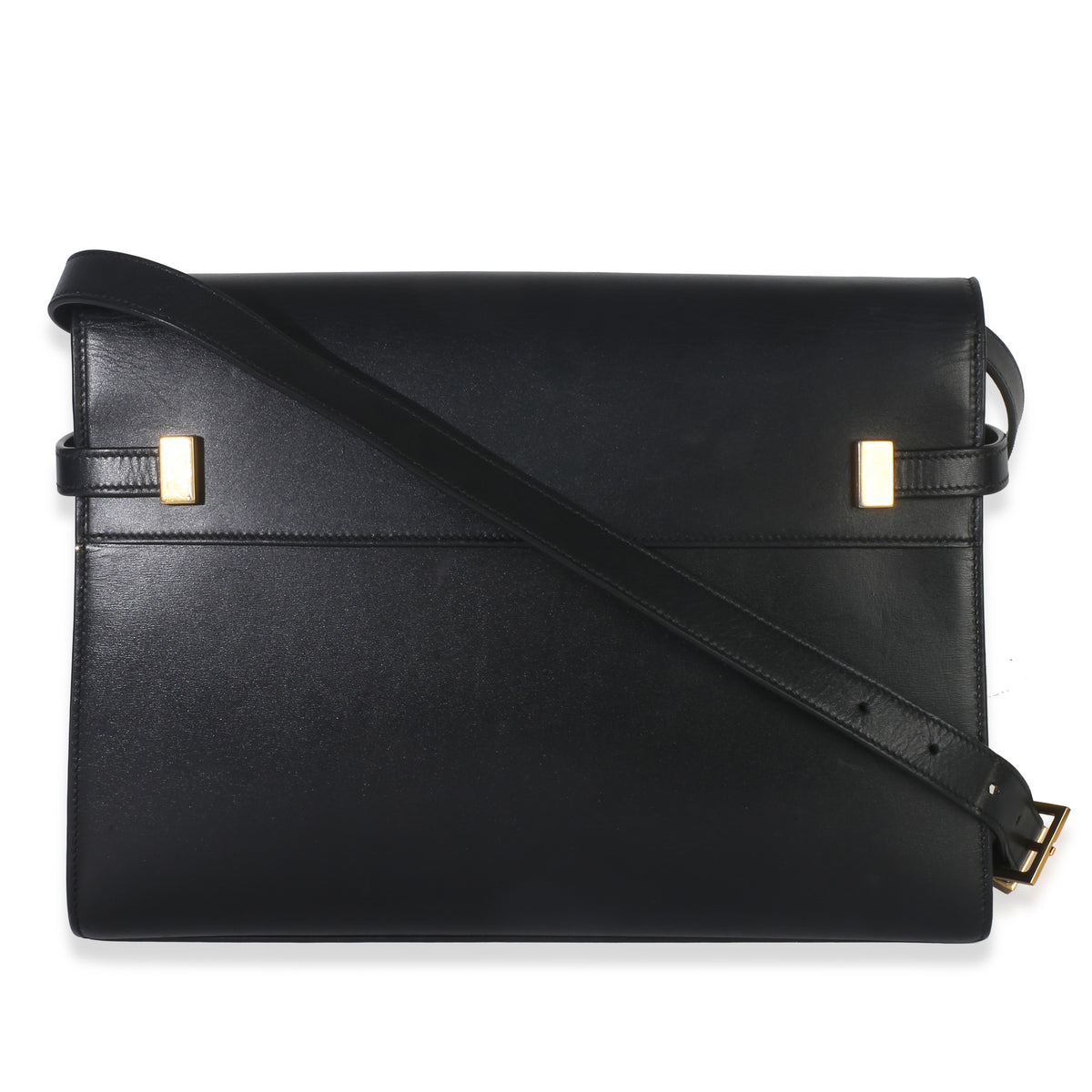 Saint Laurent Black Calfskin Medium Manhattan Shoulder Bag Handbag bv