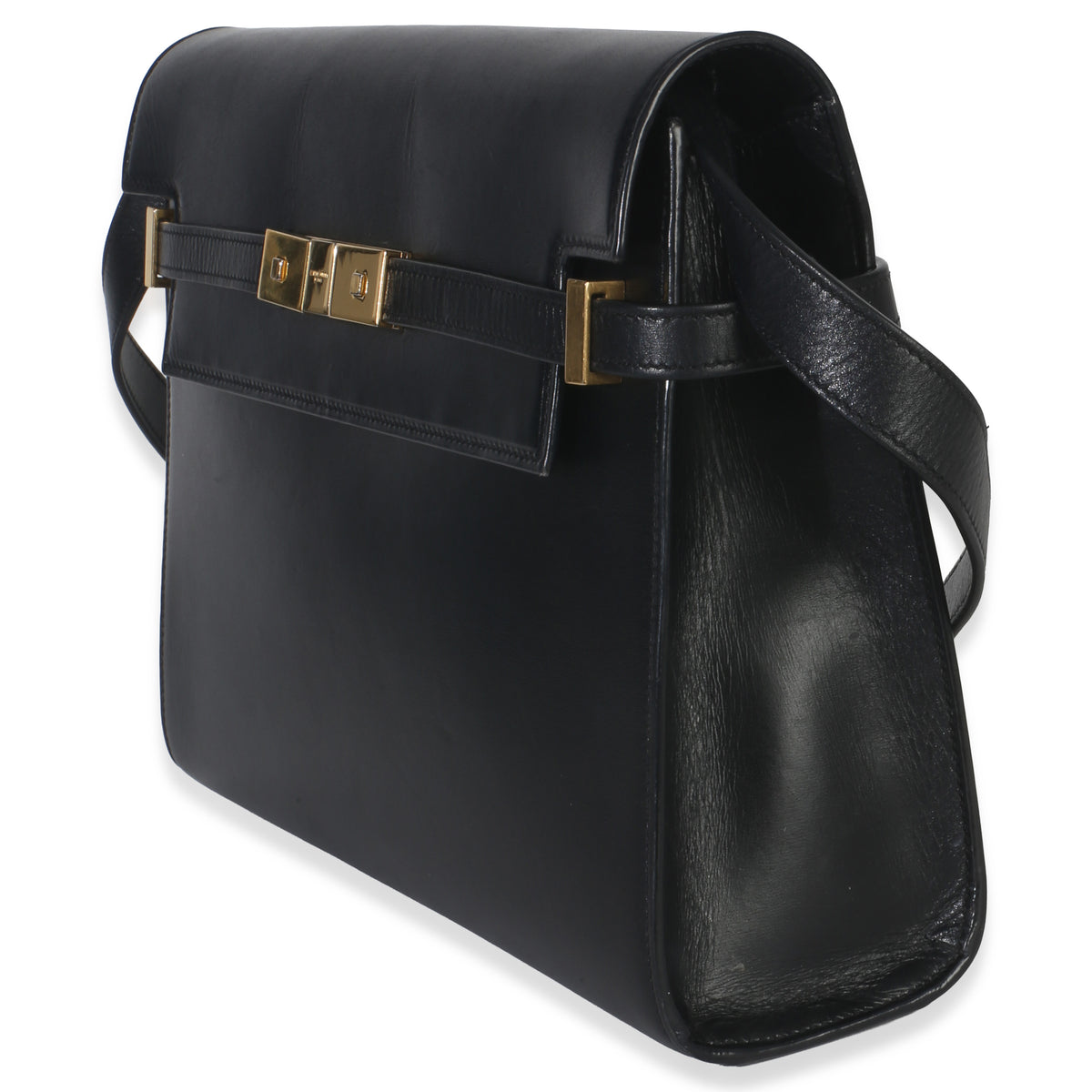 Saint Laurent Black Calfskin Medium Manhattan Shoulder Bag Handbag sv