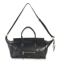 Celine Black Supple Shiny Lambskin Medium New Luggage Handbag av
