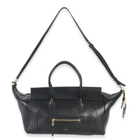Celine Black Supple Shiny Lambskin Medium New Luggage Handbag av
