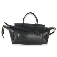 Celine Black Supple Shiny Lambskin Medium New Luggage Handbag bv
