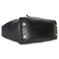 Celine Black Supple Shiny Lambskin Medium New Luggage Handbag clasp