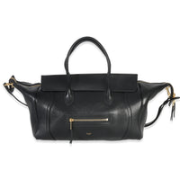 Celine Black Supple Shiny Lambskin Medium New Luggage Handbag fv