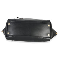 Celine Black Supple Shiny Lambskin Medium New Luggage Handbag stamp