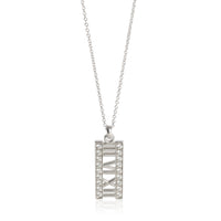 Tiffany & Co. White Gold Diamond Atlas Bar Pendant fv