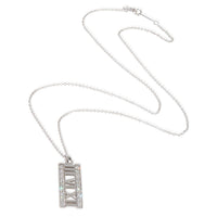 Tiffany & Co. White Gold Diamond Atlas Bar Pendant pv