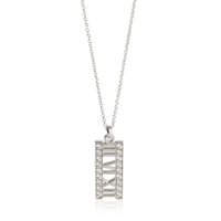 White Gold Diamond Atlas Bar Pendant