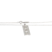White Gold Diamond Atlas Bar Pendant