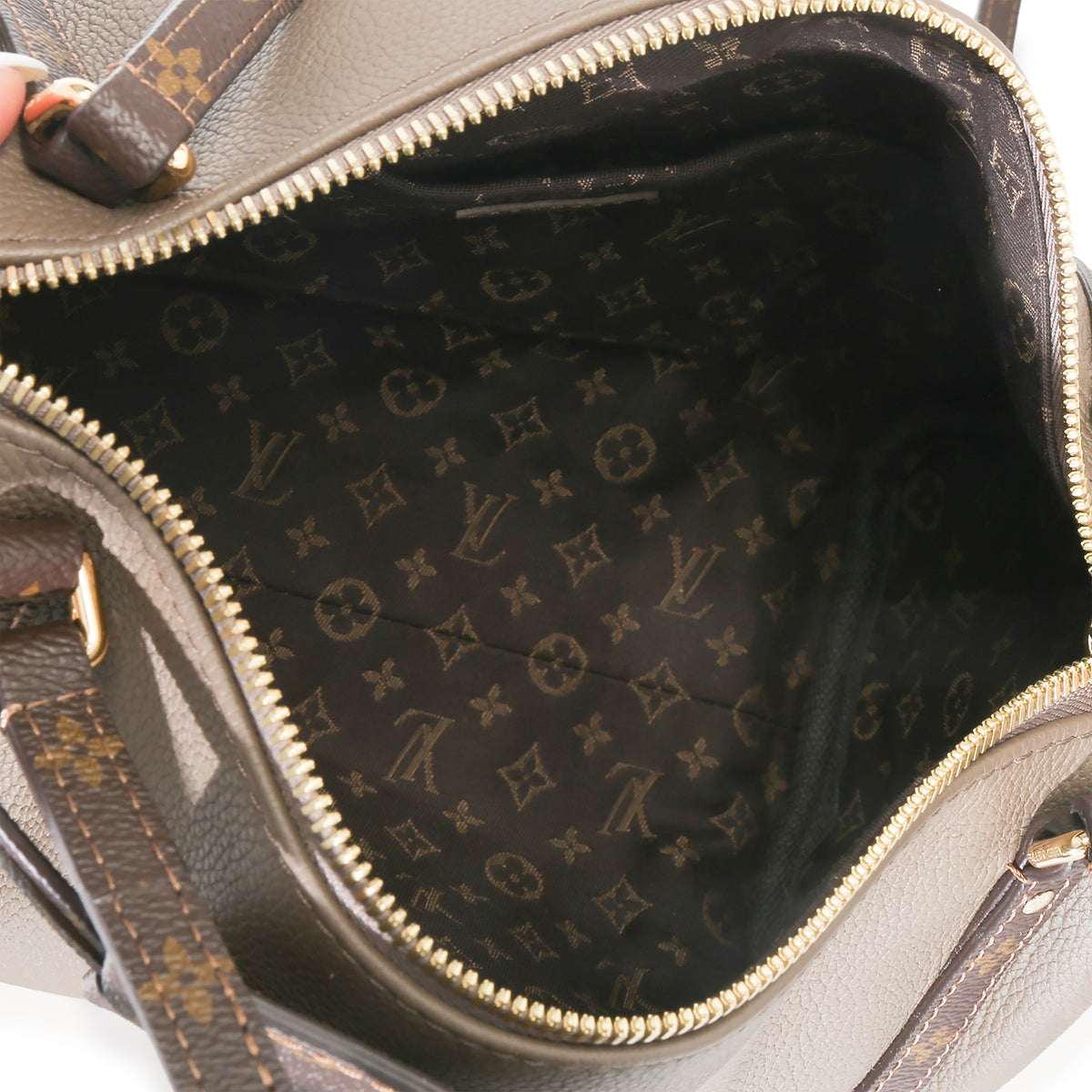 Louis Vuitton Smoke Grey Calfskin Monogram Canvas Express PM Handbag ad1